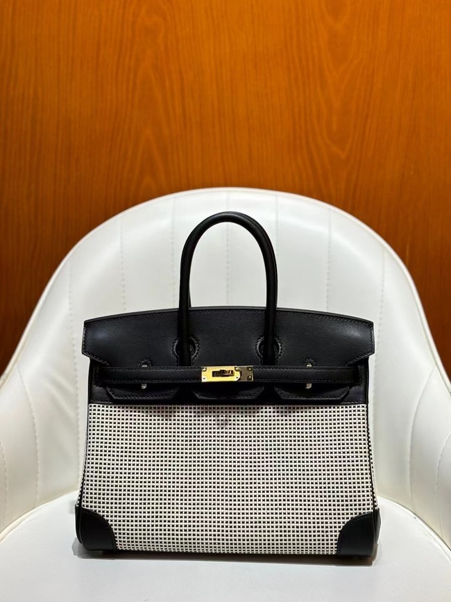 Hermes Birkin Bag togo Leather&Canvas 77886-3