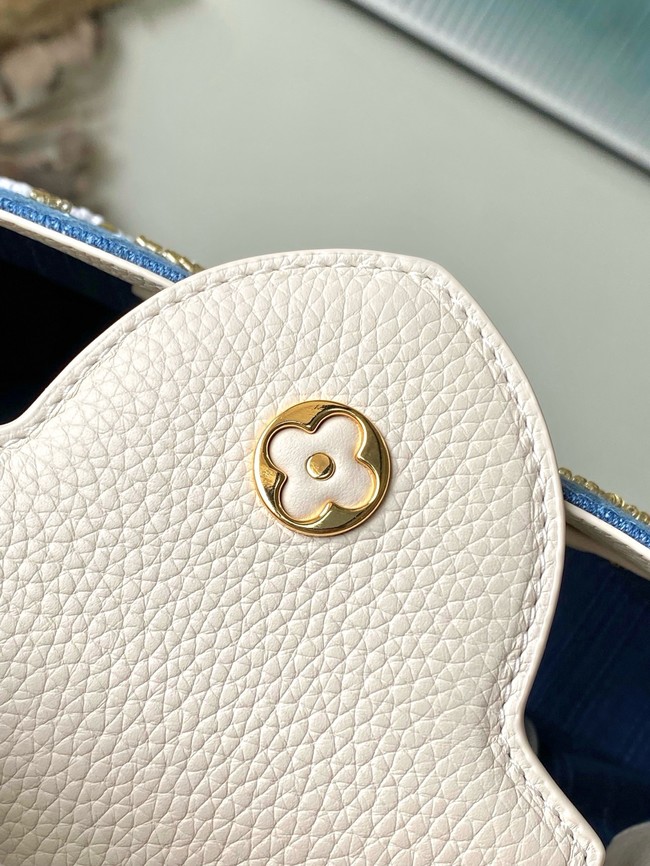 Louis Vuitton Capucines BB M12947 white&Denim Blue