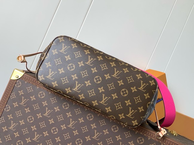 Louis Vuitton Neverfull Bandouliere Inside Out MM M12257 Monogram&Rose Pondichery