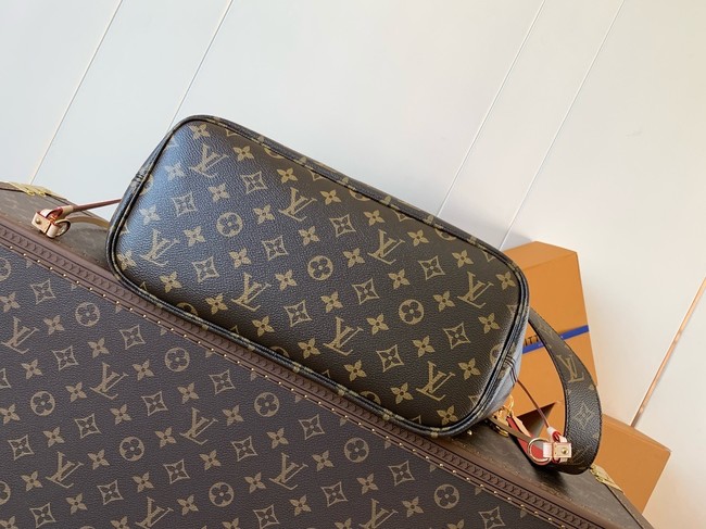 Louis Vuitton Neverfull Bandouliere Inside Out MM M12257 Monogram&red