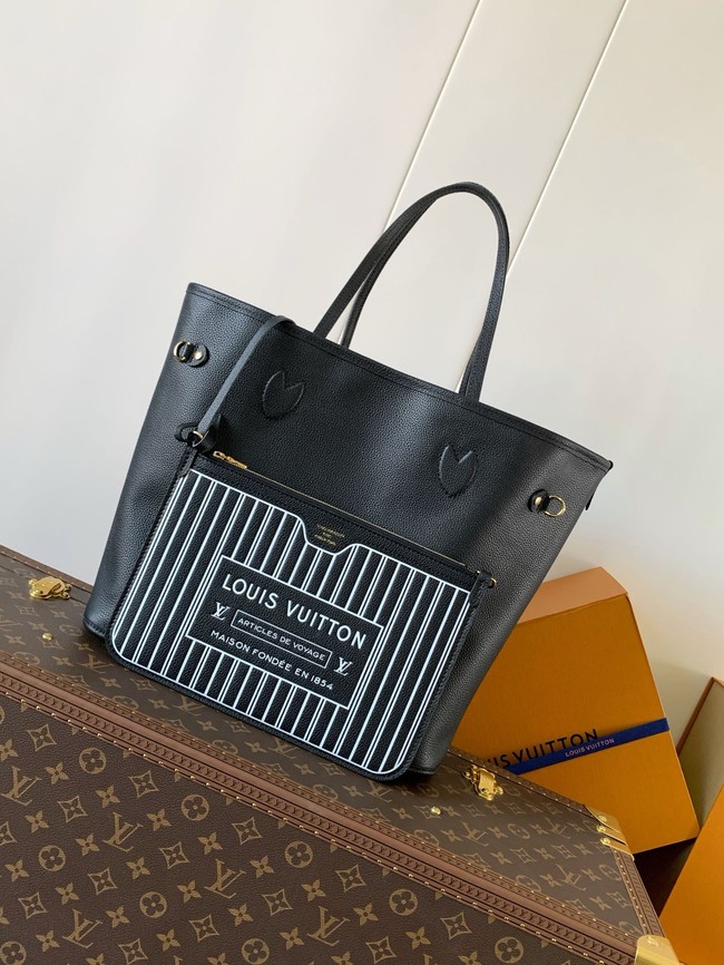 Louis Vuitton Neverfull Bandouliere Inside Out MM M12257 black