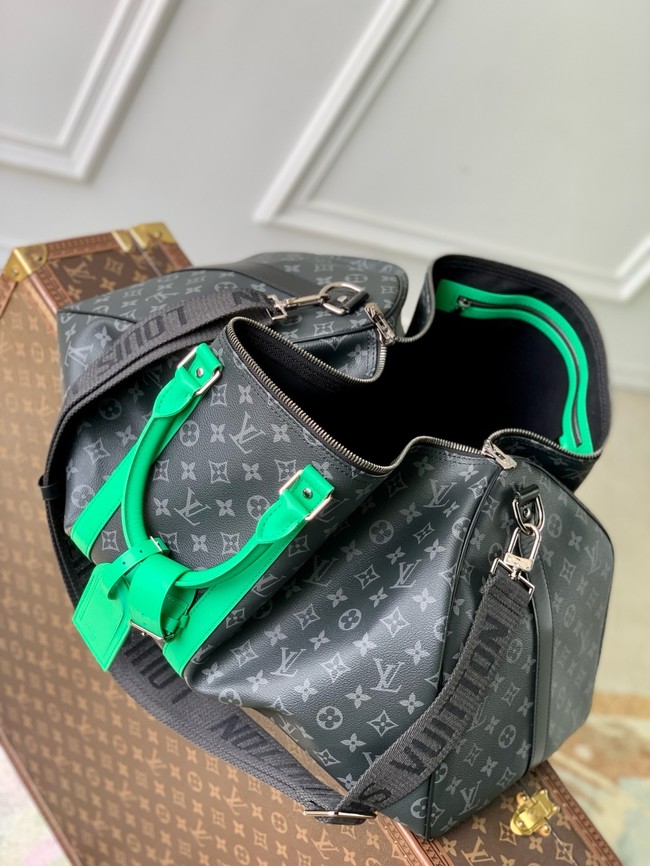 Louis Vuitton Keepall Bandouliere 55 M40605 black&green