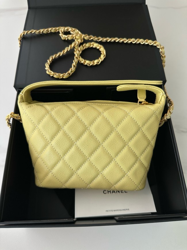 Chanel MINI Shoulder Bag Calfskin AS4386 yellow