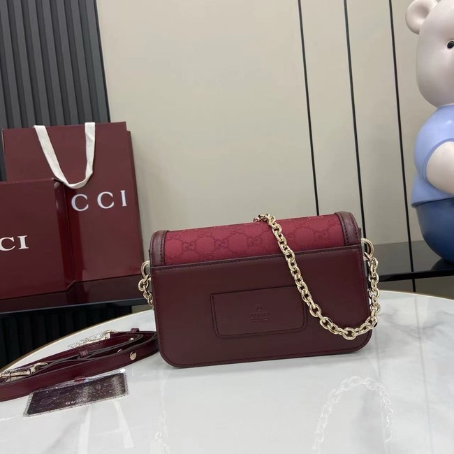 Gucci Go small shoulder bag 826761 Rosso Ancora red