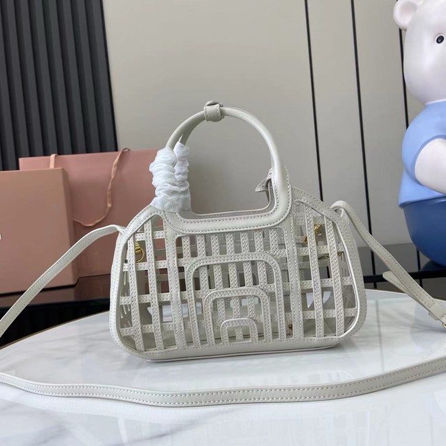 MIUMIU Leather basket 5BA294 white