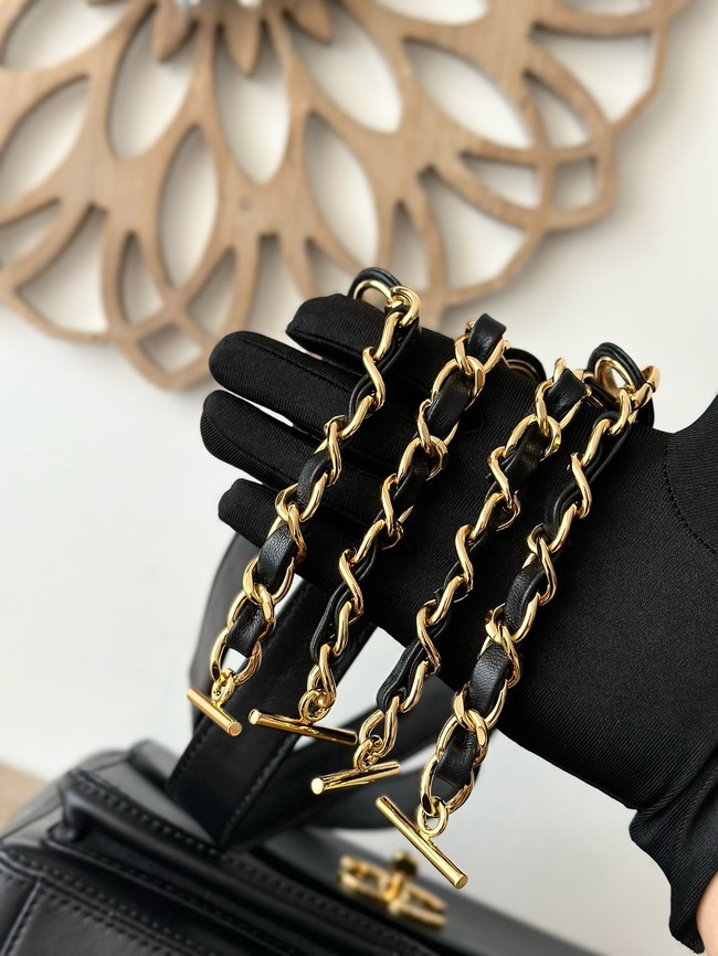 Chanel Small Sheepskin Shoulder Bag A2214 black