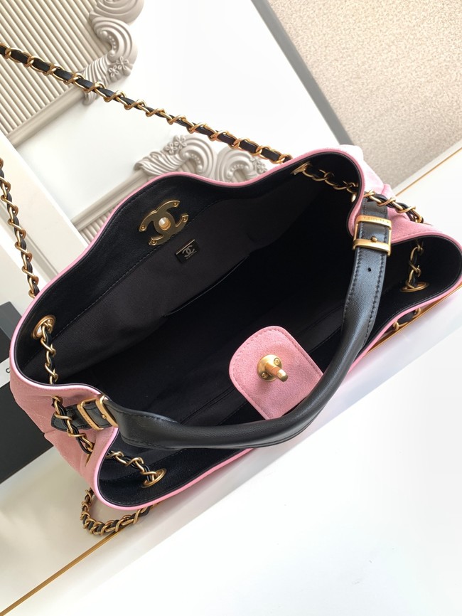 CHANEL Shopping Bag AS5434 black&pink