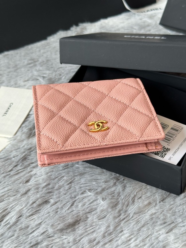 Chanel Leather Wallet A84058 pink