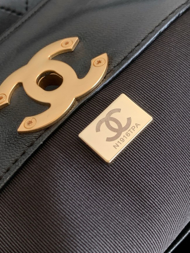 CHANEL Shopping Bag AS5434 black&brown