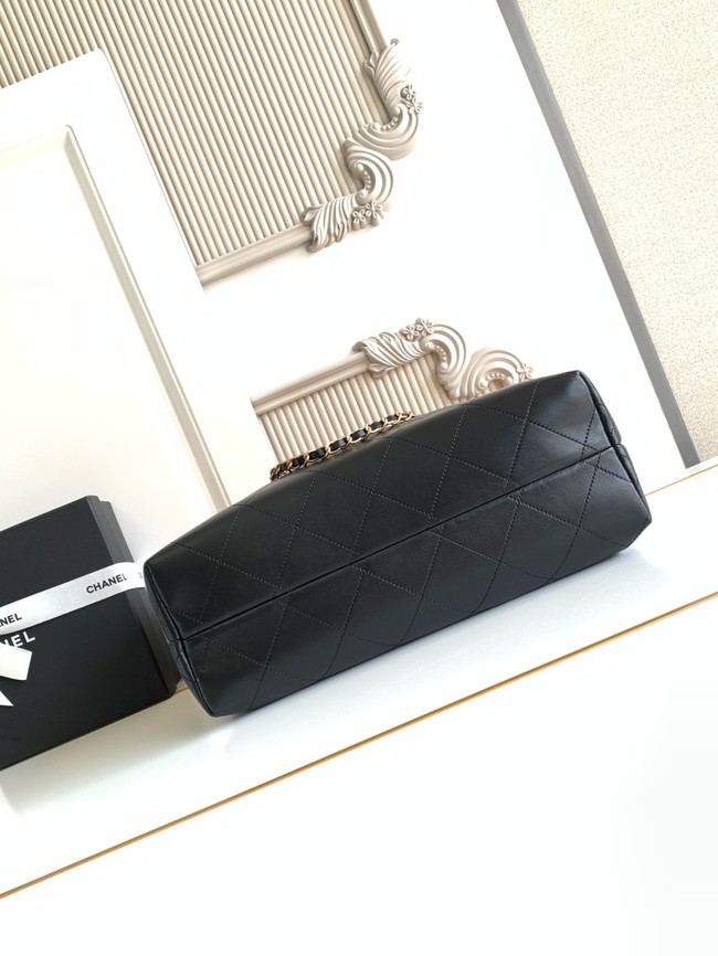 CHANEL Shopping Bag AS5434 black&yellow