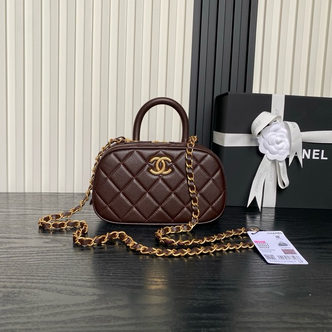 Chanel Mini Bowling Bag AS5572 Dark Brown