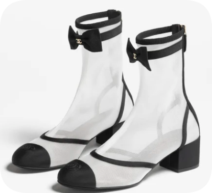 Chanel Mesh and brocade Ankle boots 45008-1