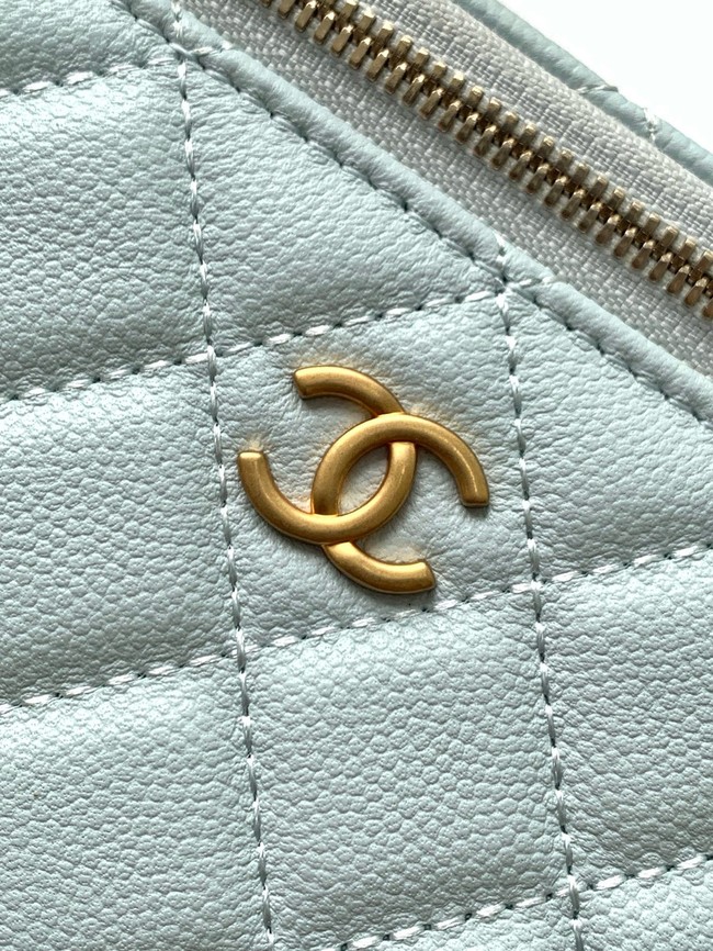 CHANEL Classic Small Vanity with Chain AP4799 light blue