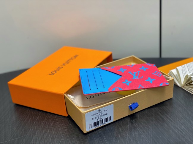 Louis Vuitton Coin Card Holder M14762 Blue&Red