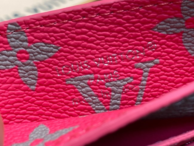 Louis Vuitton Double Card Holder M15032 Gray&Pink