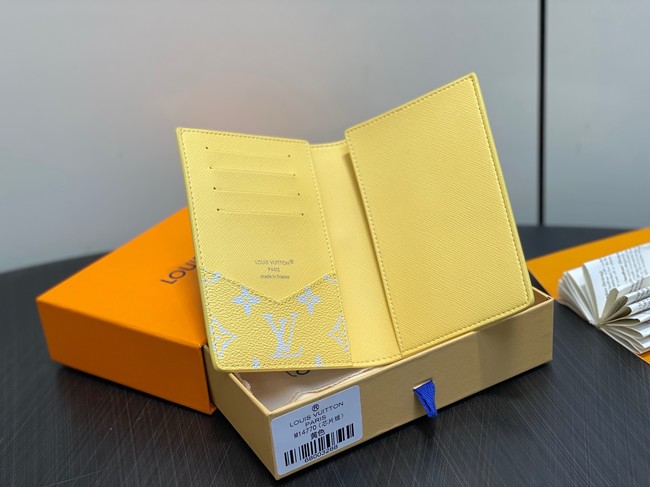 Louis Vuitton Passport Cover M15080 Gray&Yellow