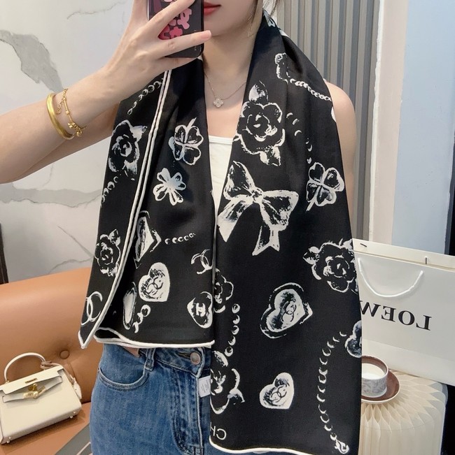 Chanel Square Scarf Silk Jacquard XT264