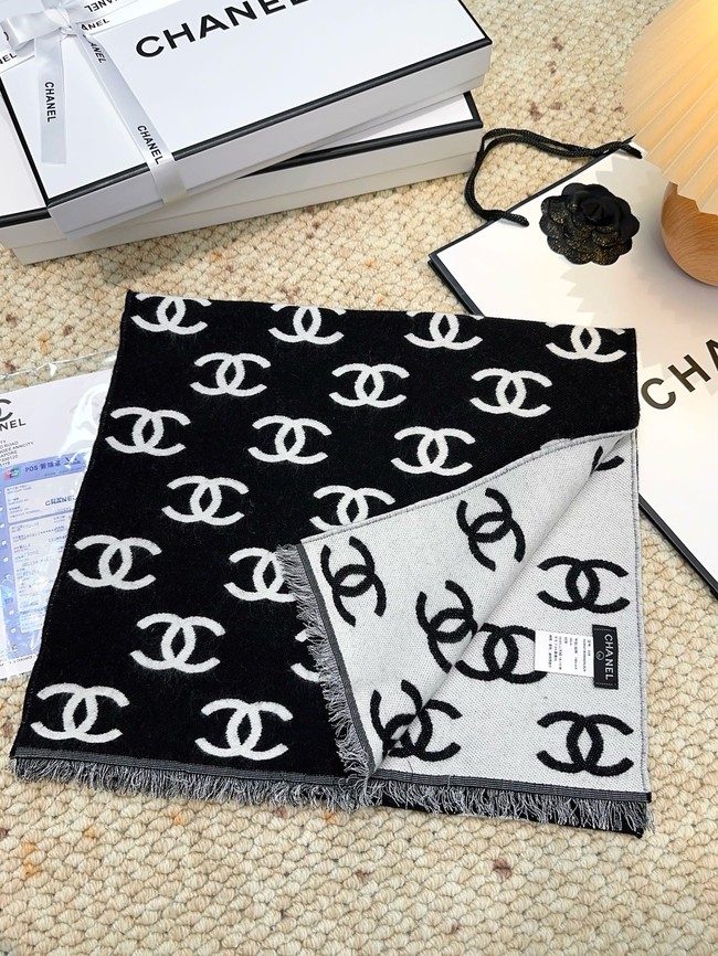 Chanel pattern cashmere scarf XT272