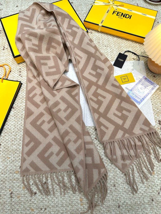 Fendi FF classic pattern cashmere scarf XT261