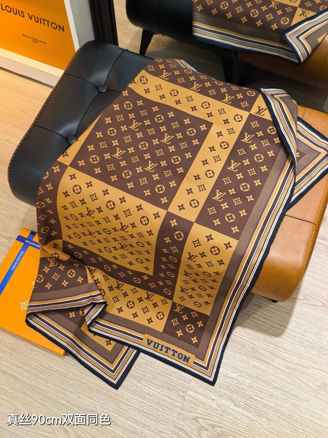Louis Vuitton Square Scarf Silk Jacquard XT278