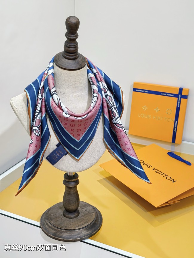 Louis Vuitton Square Scarf Silk Jacquard XT280