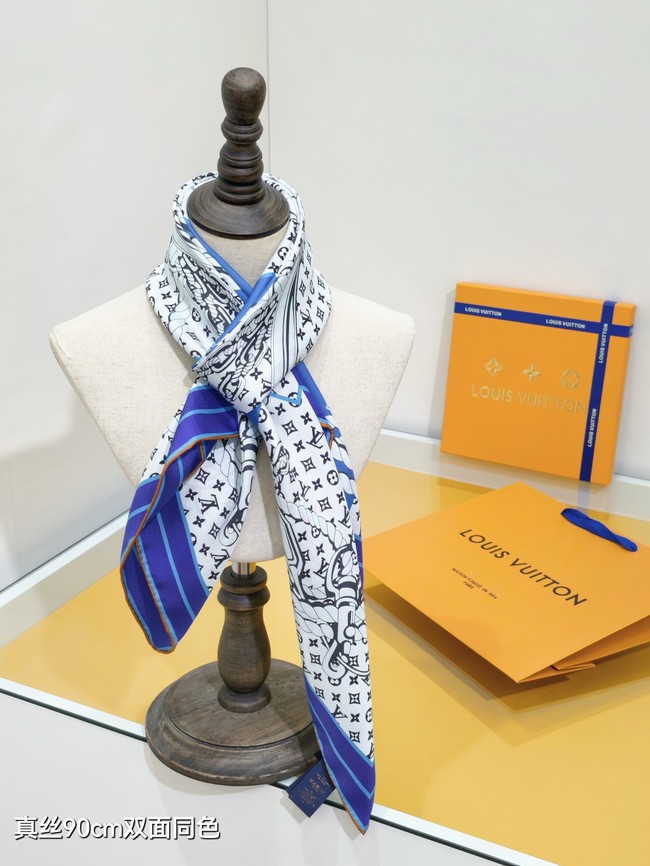 Louis Vuitton Square Scarf Silk Jacquard XT281