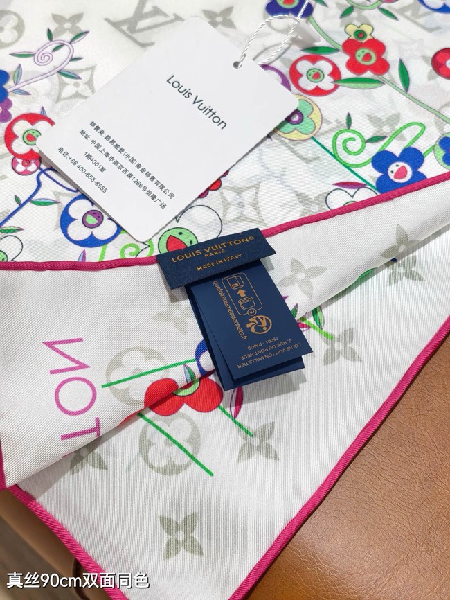 Louis Vuitton Square Scarf Silk Jacquard XT282