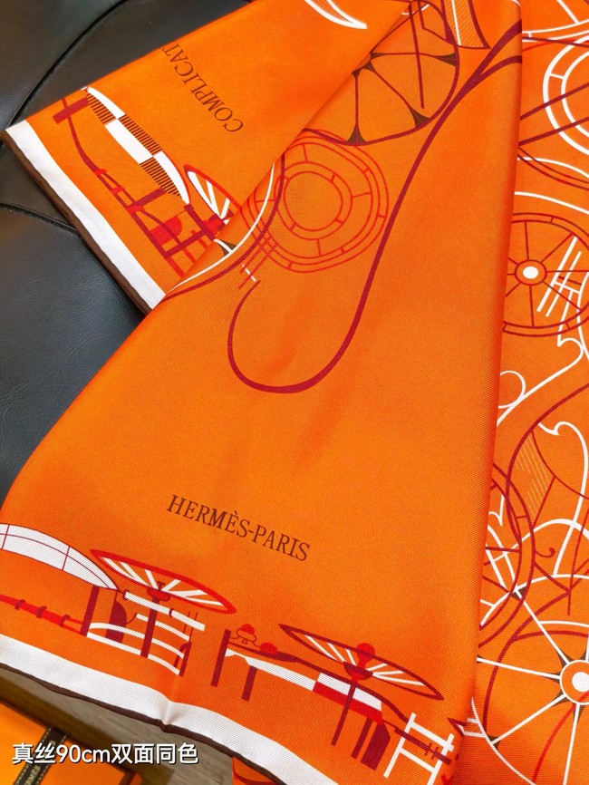 Hermes 90 Square Scarf Silk Twill KY166