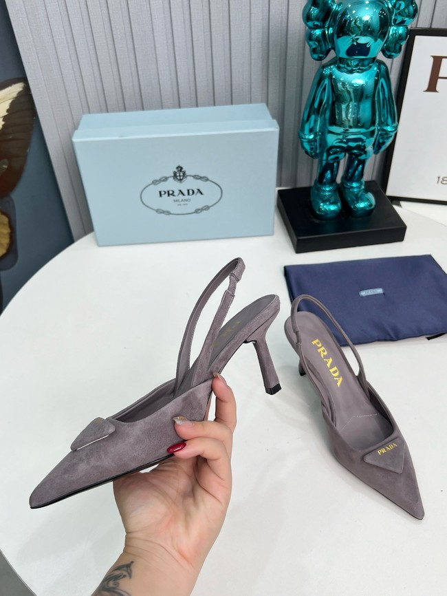 Prada leather slingback pumps 45086-4