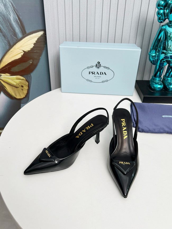 Prada leather slingback pumps 45086-5