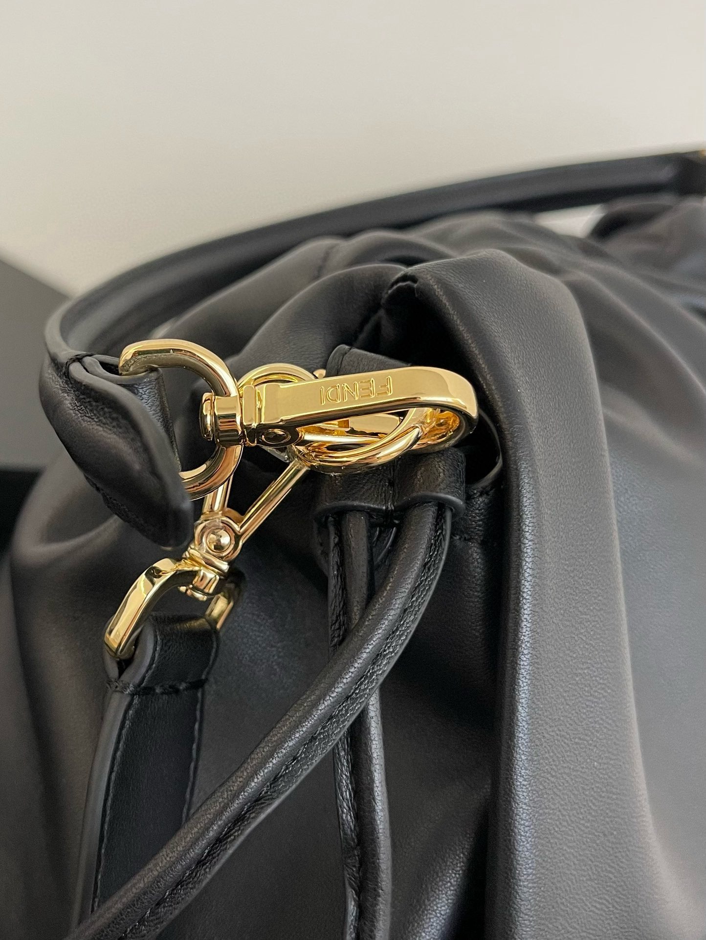 Fendi Mamma Baguette Original Leather Top Handle Bag 8832 Black