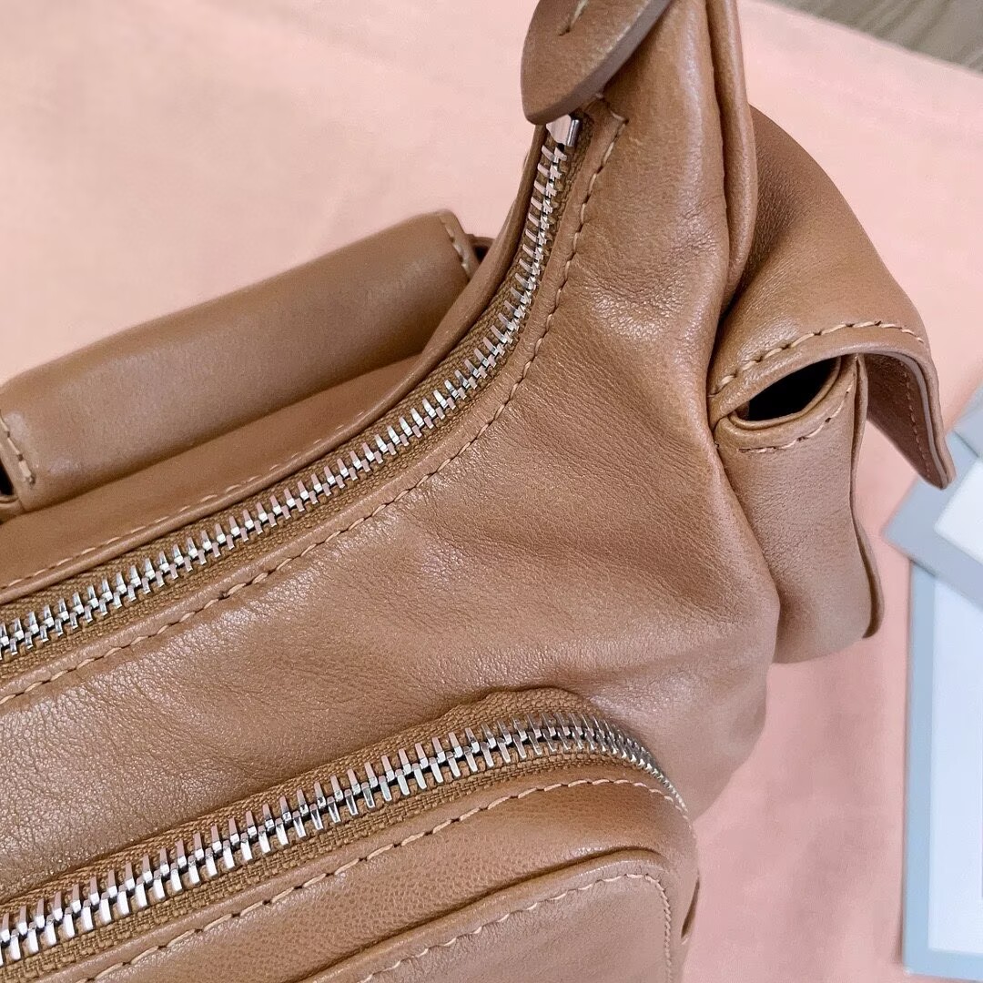 MIU MIU Original Leather Top Handle Bag 5BC146 Brown