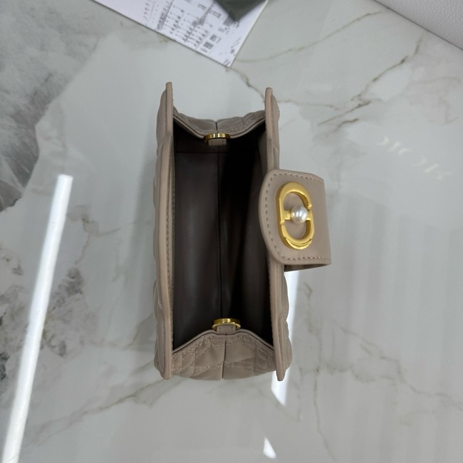 Dior Jolie Top Handle Mini Bag Cannage Lambskin S3123UN Beige