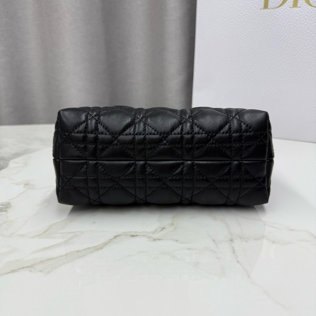 Dior Jolie Top Handle Mini Bag Cannage Lambskin S3123UN Black