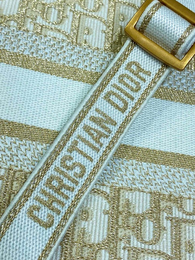 Small Dior Book Tote Dior Oblique Embroidery and Calfskin M1325CZ-2