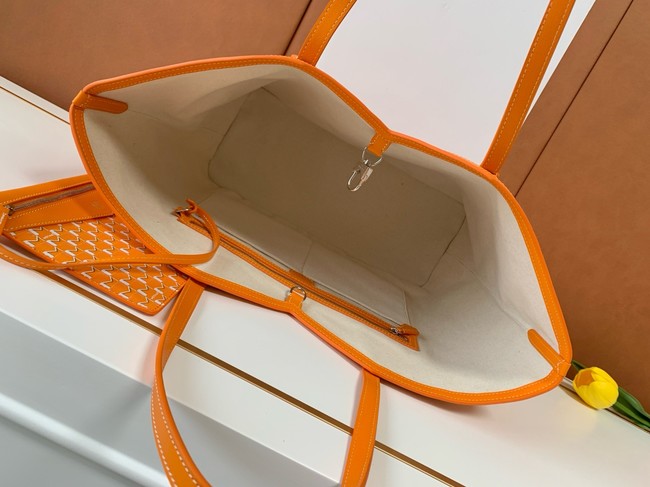 Goyard Calfskin Leather Tote Bag GM 3365 orange