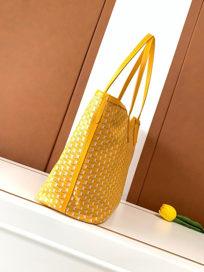 Goyard Calfskin Leather Tote Bag GM 3365 yellow