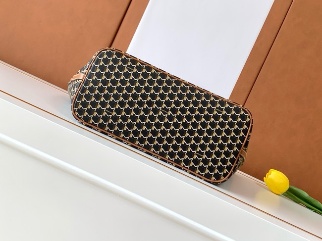 Goyard Calfskin Leather Tote Bag MM M8002 black&brown