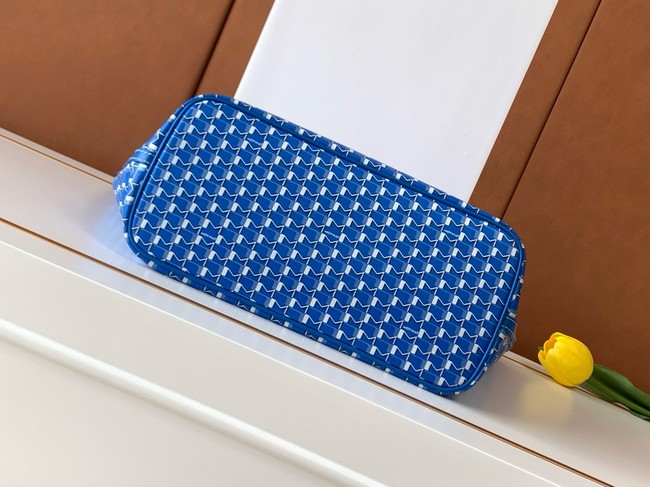 Goyard Calfskin Leather Tote Bag MM M8002 blue