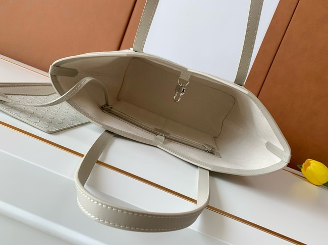 Goyard Calfskin Leather Tote Bag PM M8003 gray