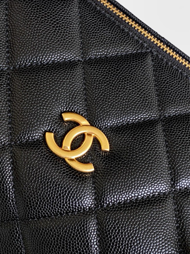 CHANEL Small Bowling Bag  Grained Calfskin AS5791 black