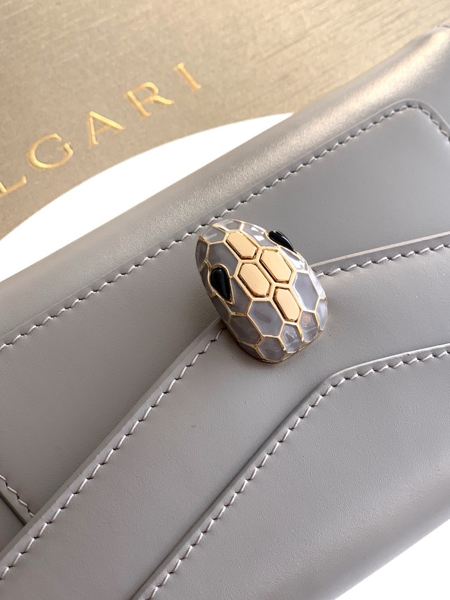 Bvlgari Serpenti Forever leather crossbody bag 289688 gray