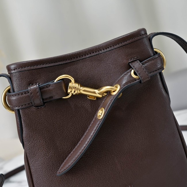 MIUMIU Nappa leather bag 5NR461 dark brown