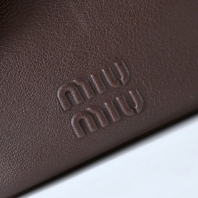 MIUMIU Nappa leather bag 5NR461 dark brown