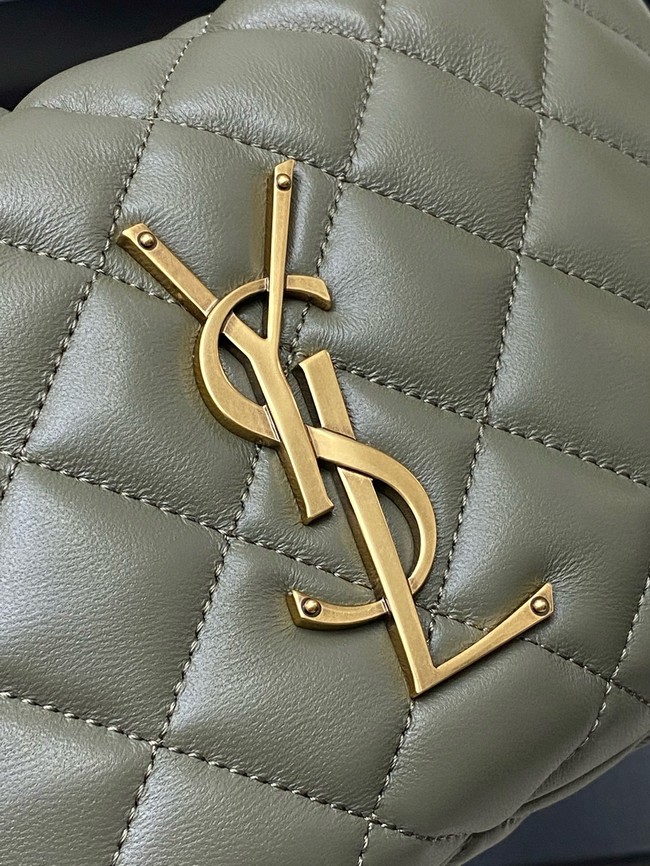 Saint Laurent ICARINO in quilted nappa 851689 STRONG MOSS