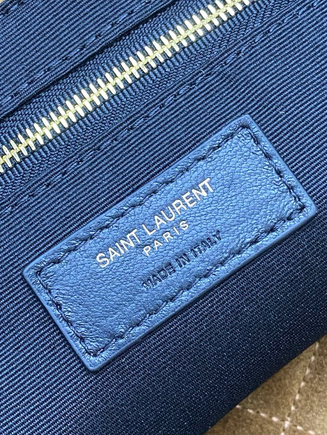 Yves Saint Laurent ICARE MAXI SHOPPING BAG IN QUILTED suede 698651 CARAMEL COGNAC