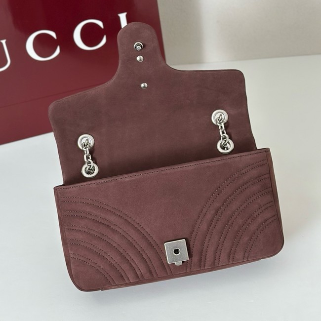 Gucci GG Marmont medium shoulder bag 837267 Dark brown