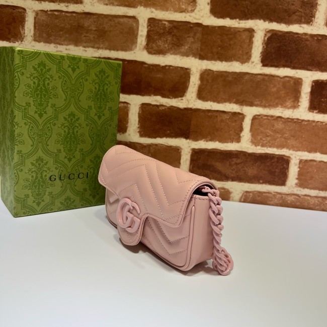 Gucci GG Marmont mini shoulder bag 699757 pink