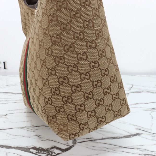 Gucci Giglio small tote bag 865452 beige and brown GG canvas