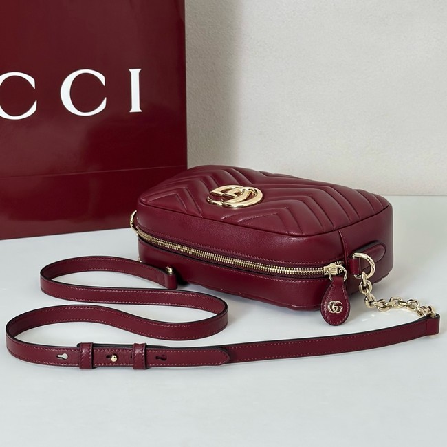Gucci GG Marmont small camera bag 855273 Rosso Ancora red